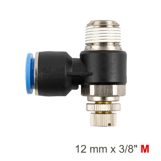 AIRCRAFT Flow Control Swiv. Elbow Pu 12mm X 3/8' M